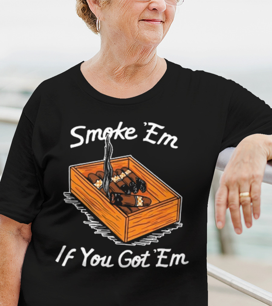 Tennessee Volunteers Smoke Em If You Got Em Cigar Box T-Shirt