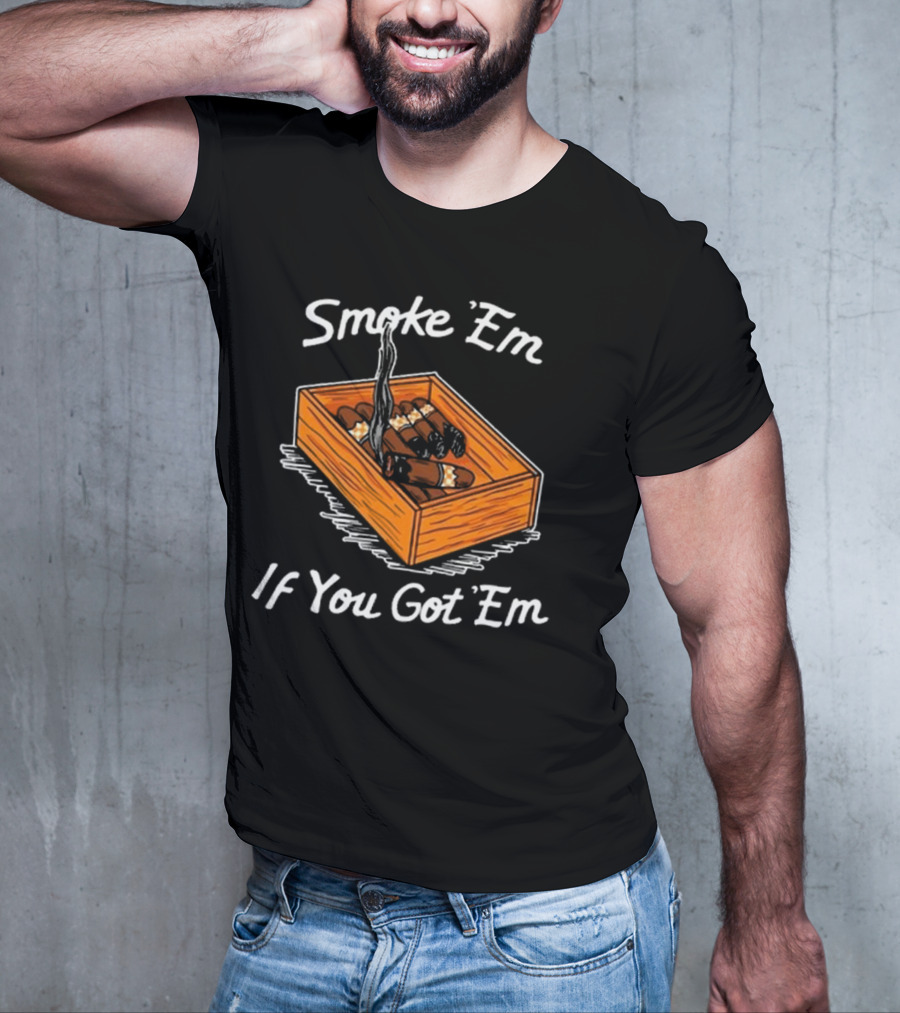 Tennessee Volunteers Smoke Em If You Got Em Cigar Box T-Shirt