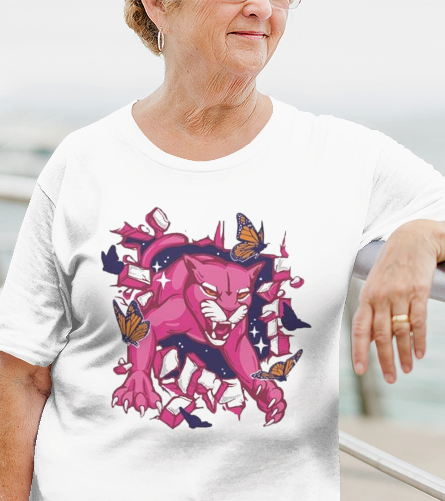 Florida Panthers Pink In The Rink Butterfly Breakthrough T-Shirt