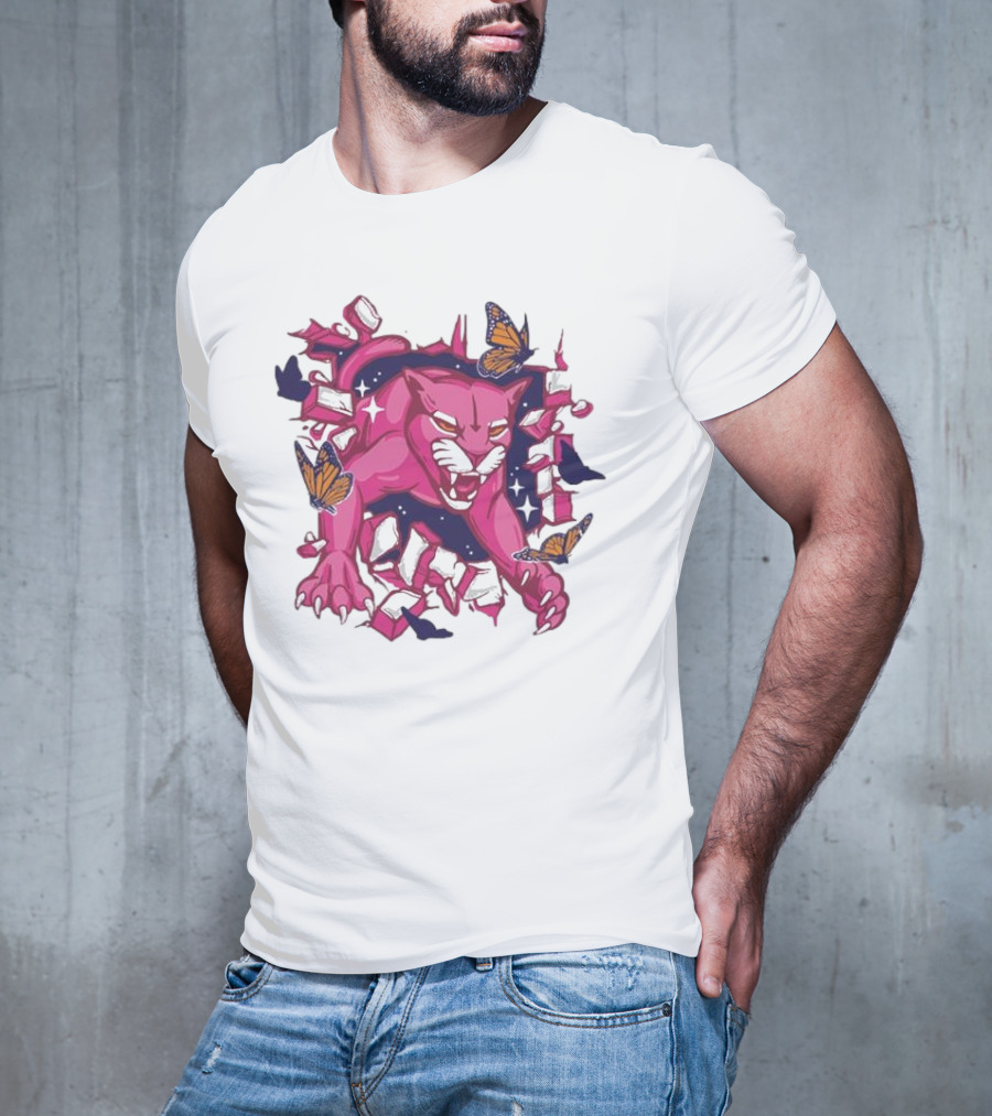 Florida Panthers Pink In The Rink Butterfly Breakthrough T-Shirt