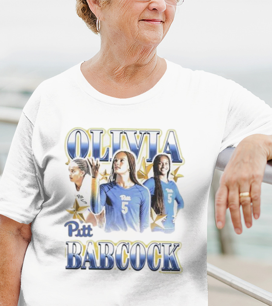 Olivia Babcock Pitt Panthers Volleyball Number 5 Collage Vintage T-Shirt