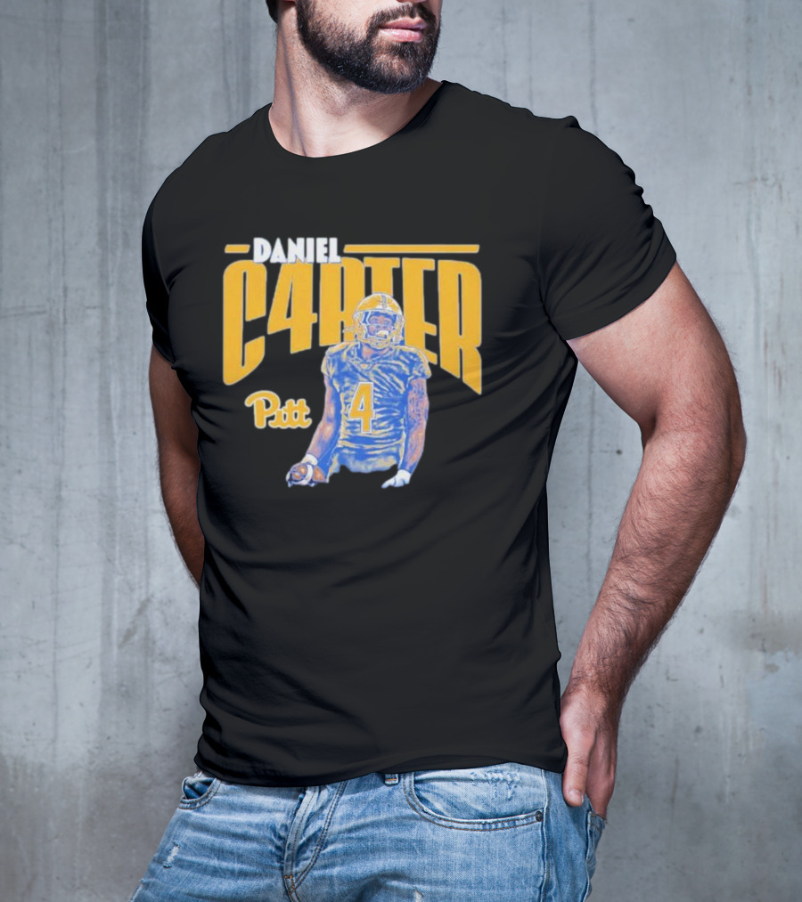 Daniel Carter Pitt Panthers Football Player Cartoon T-Shirt