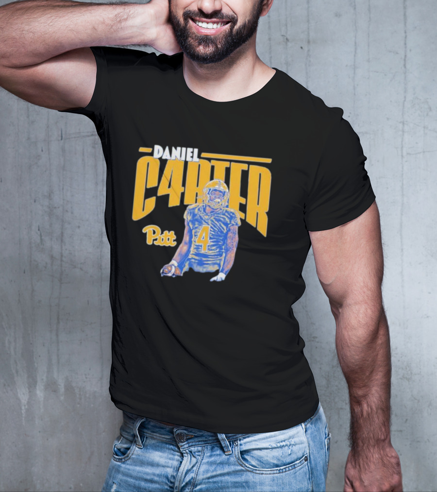 Daniel Carter Pitt Panthers Football Player Cartoon T-Shirt