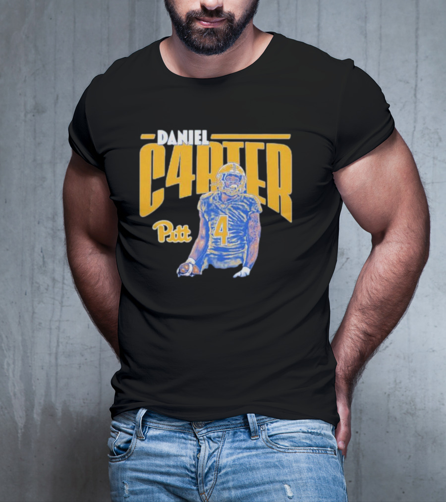 Daniel Carter Pitt Panthers Football Player Cartoon T-Shirt