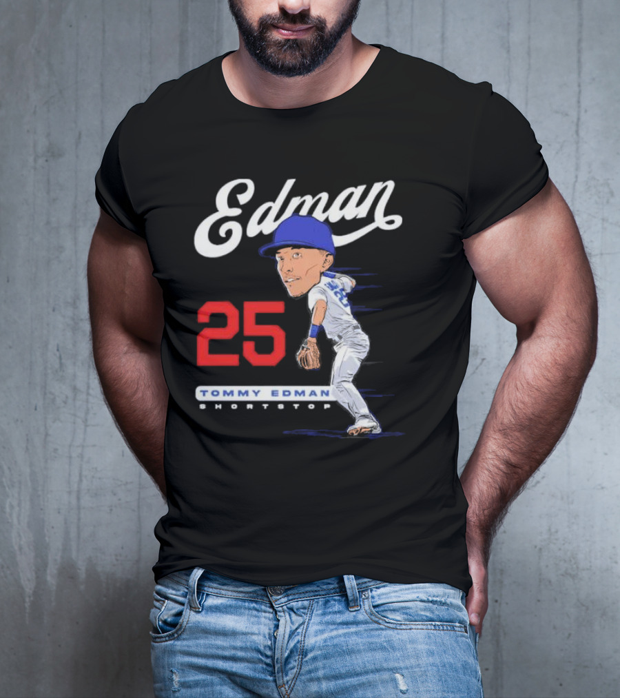 Edman 25 Tommy Edman Shortstop Cartoon T-Shirt