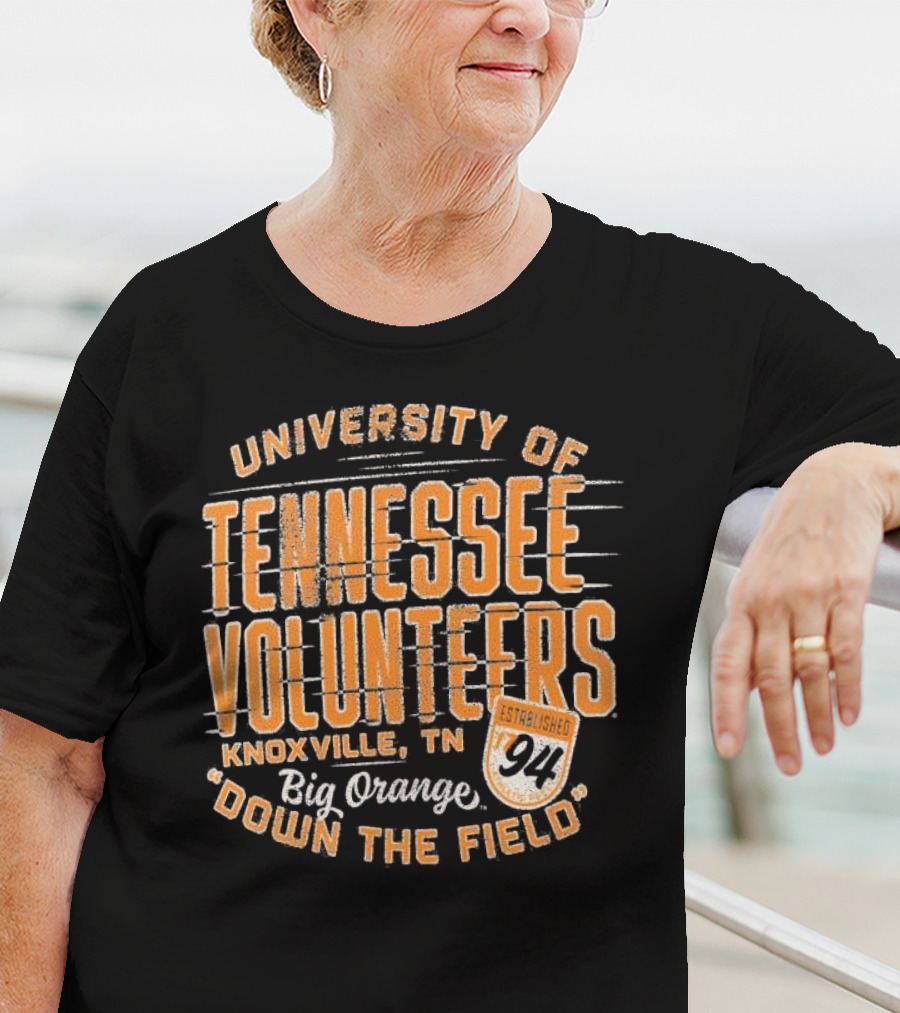 University Of Tennessee Volunteers Knoxville Big Orange Down The Field Established 94 T-Shirt