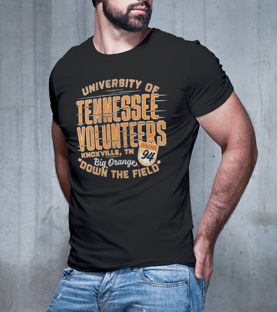 University Of Tennessee Volunteers Knoxville Big Orange Down The Field Established 94 T-Shirt