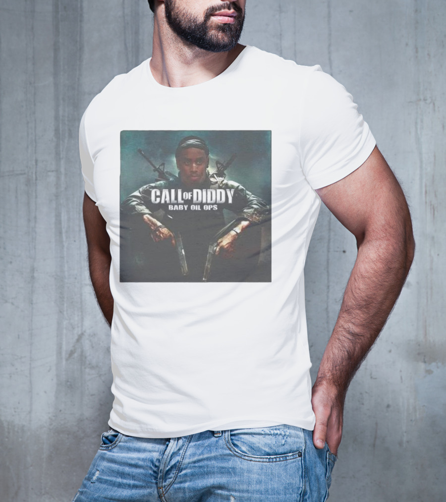 Call Of Diddy Baby Oil Ops Parody Game Soldier Image T-Shirt