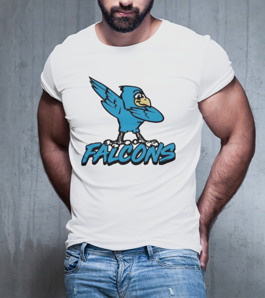 Ft Wright Falcons Mascot Dab Pose With Falcons Text T-Shirt