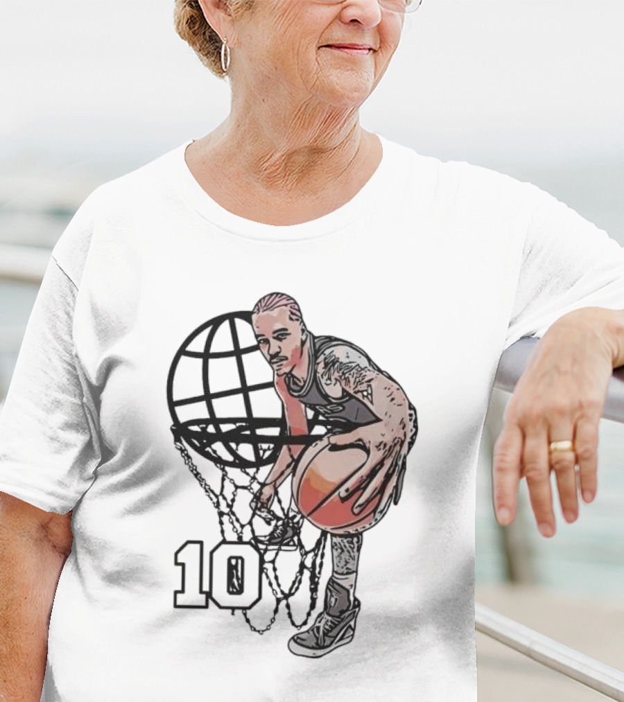 Jeremy Sochan San Antonio Spurs Basketball Geobasket Number 10 T-Shirt