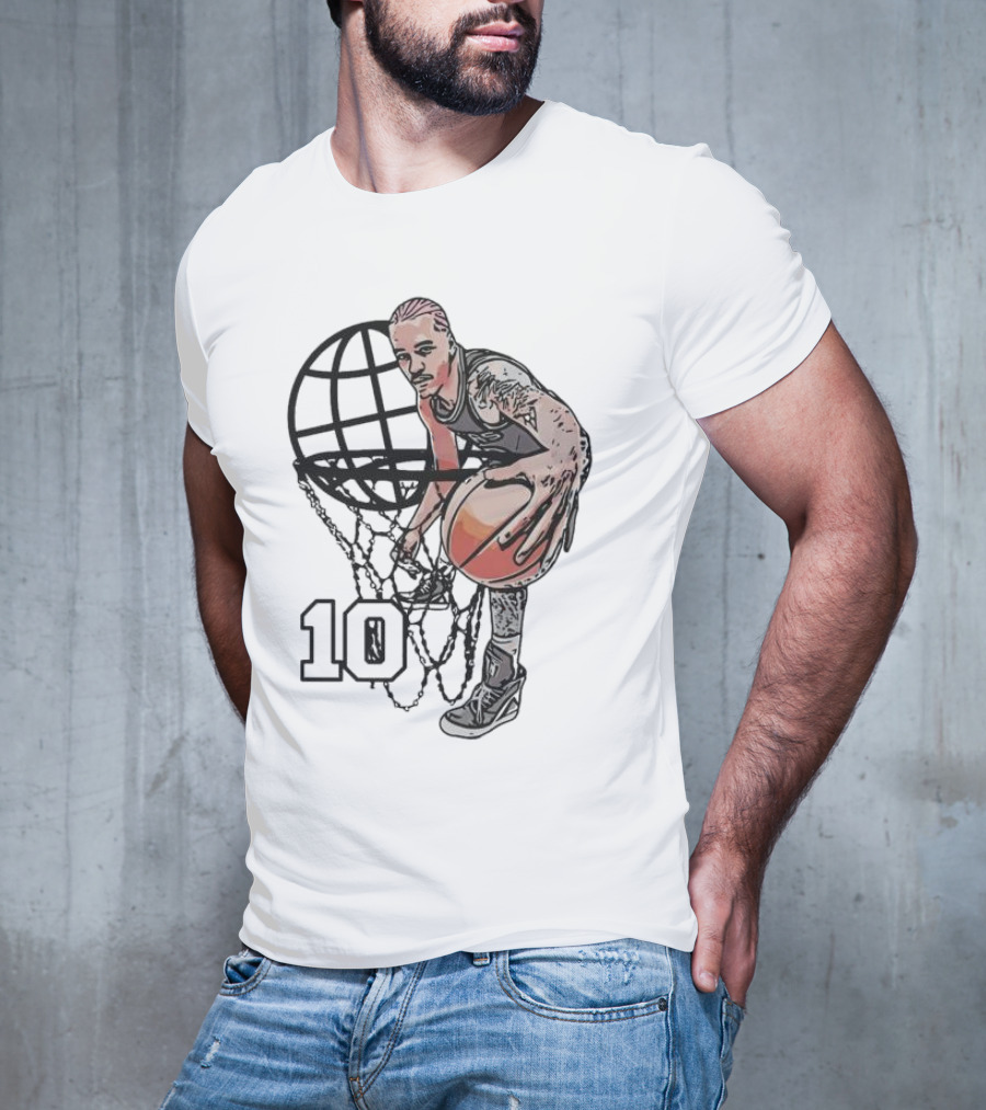 Jeremy Sochan San Antonio Spurs Basketball Geobasket Number 10 T-Shirt