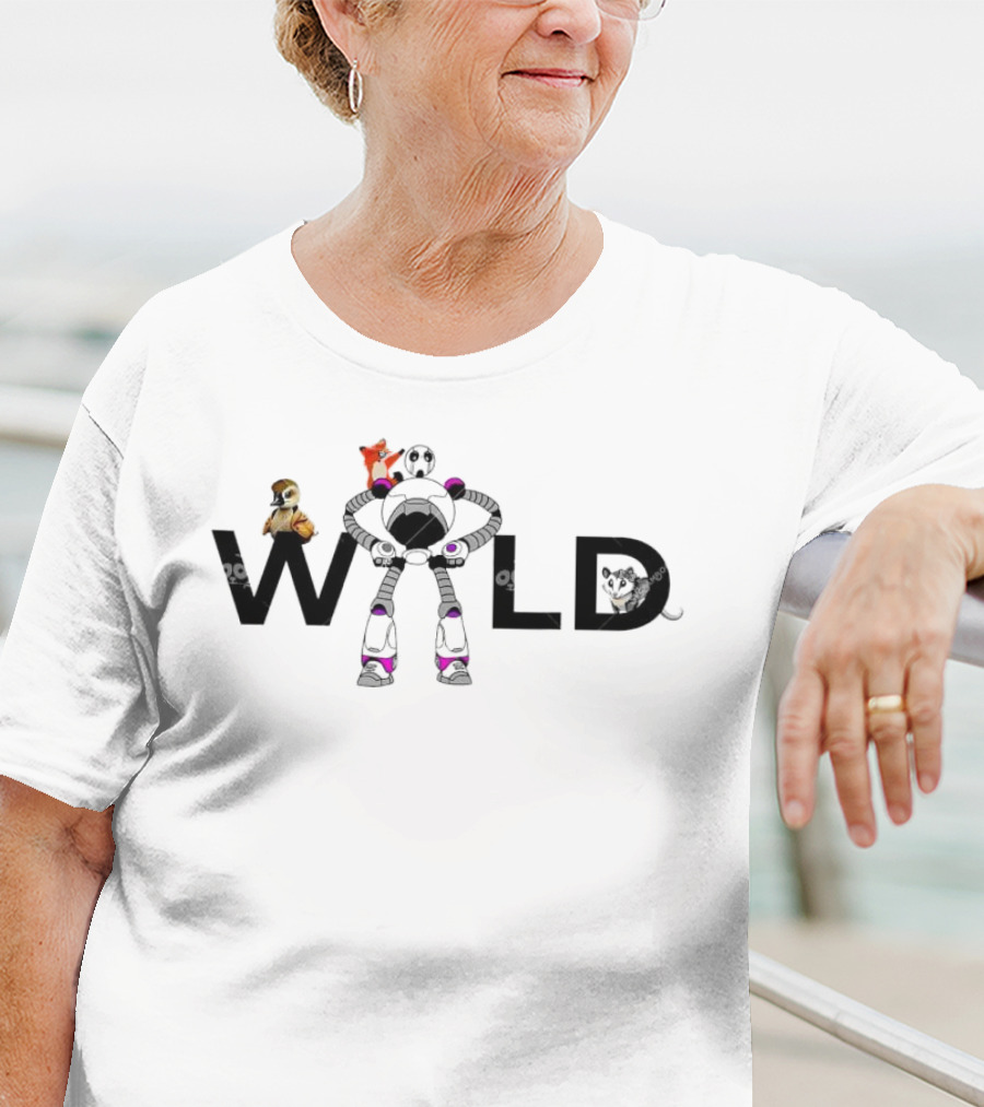 Wild Robot Owl Fox Cat Cartoon T-Shirt