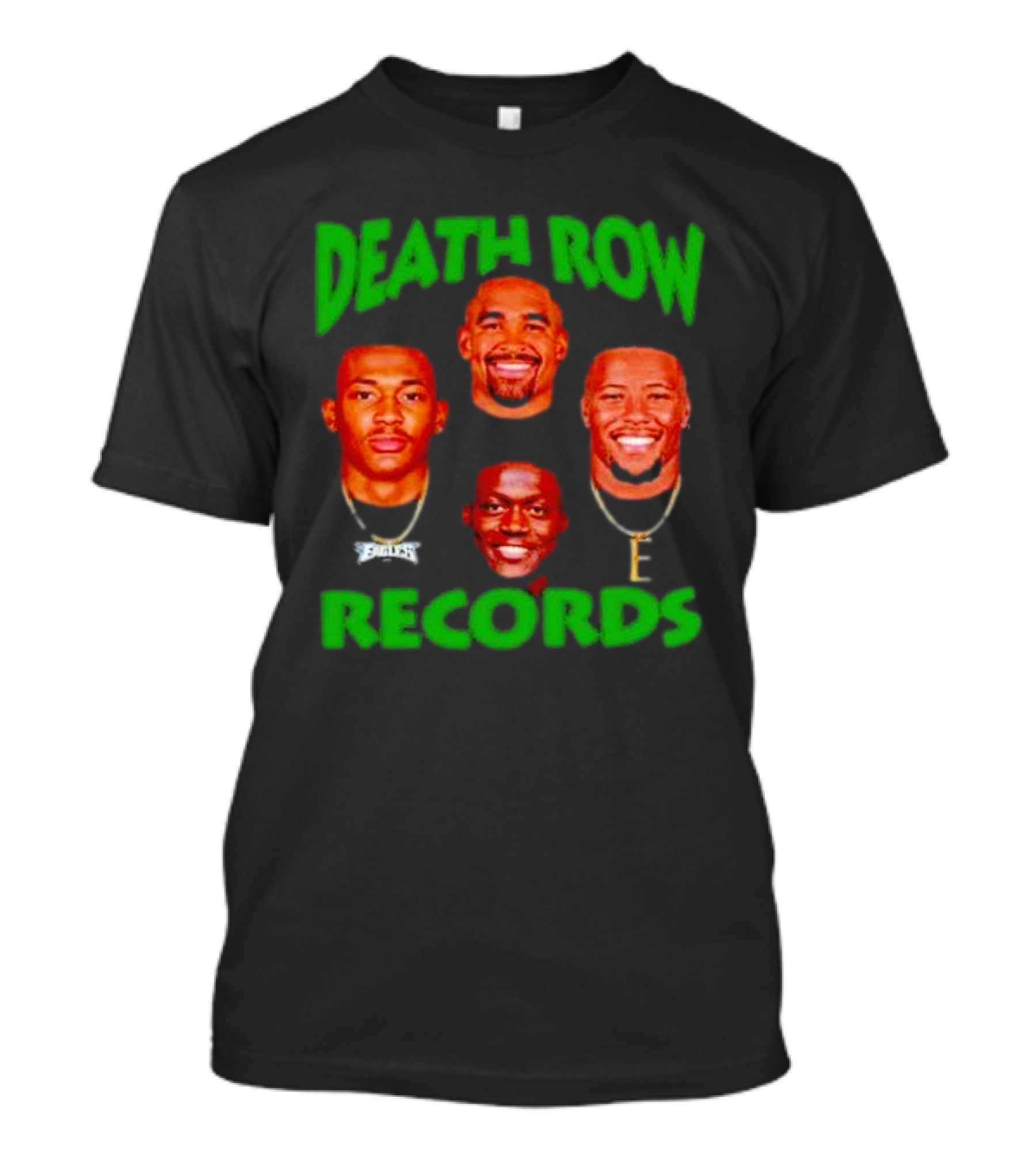 Philadelphia Eagles Death Row Records AJ Brown Jalen Hurts Devonta Smith Saquon Barkley T-Shirt