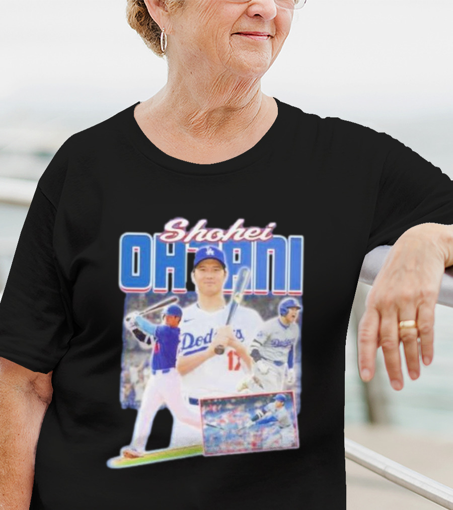 Shohei Ohtani Dodgers Baseball Collage T-Shirt