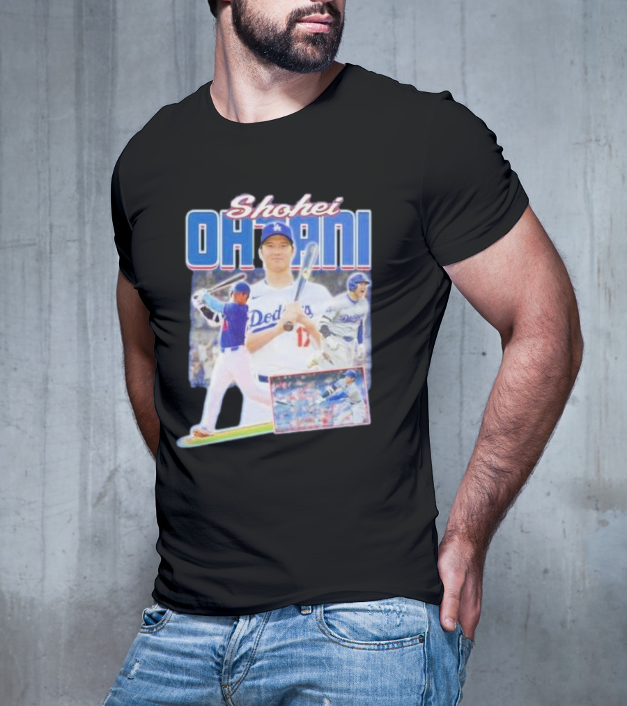 Shohei Ohtani Dodgers Baseball Collage T-Shirt