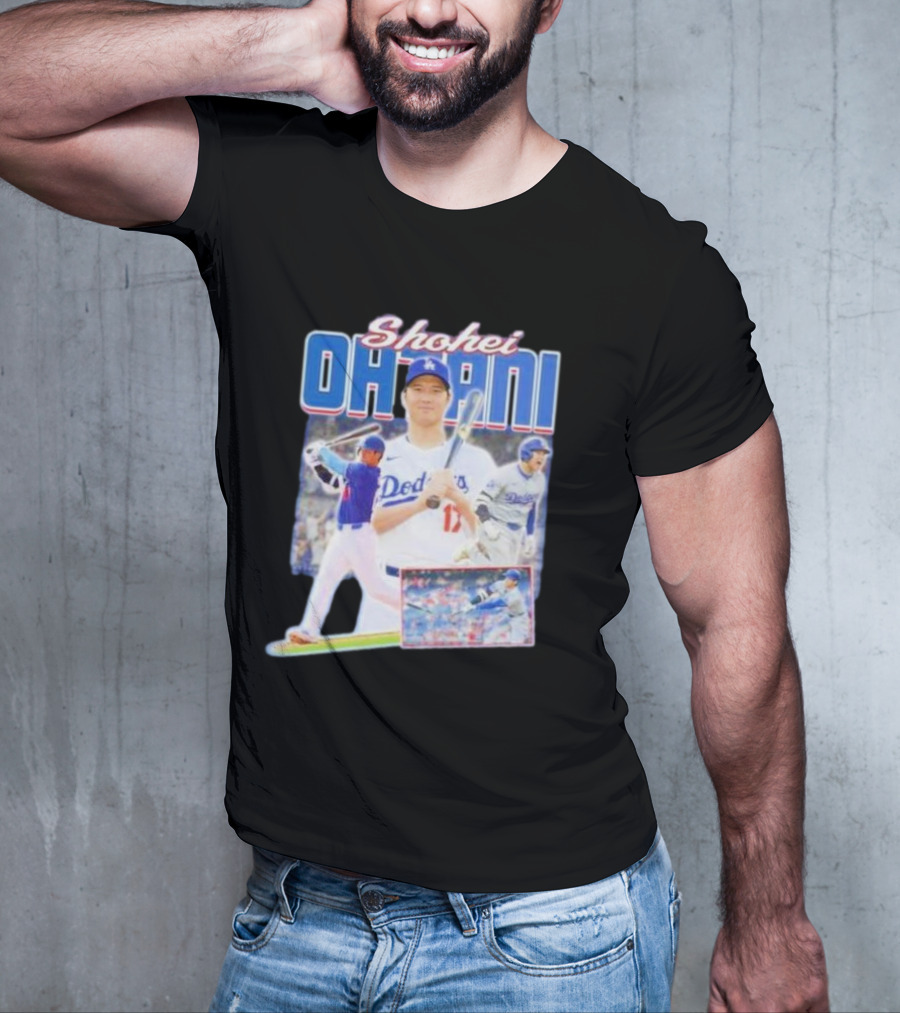 Shohei Ohtani Dodgers Baseball Collage T-Shirt