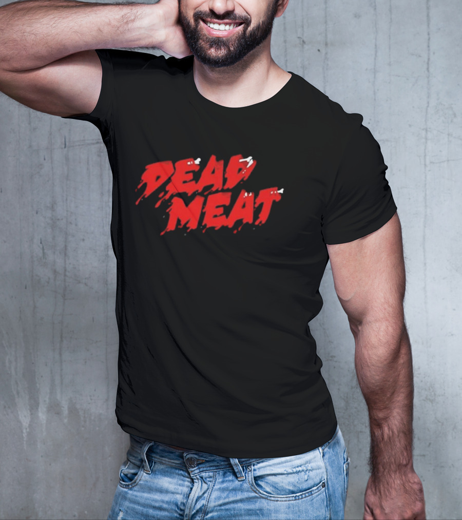Dead Meat Red Dripping Text T-Shirt