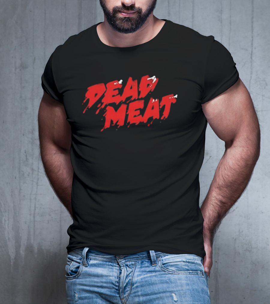 Dead Meat Red Dripping Text T-Shirt