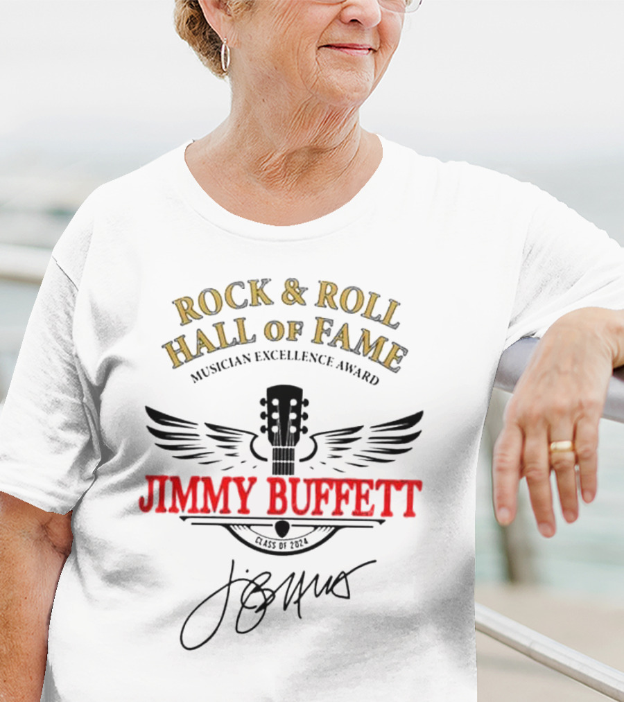 Rock And Roll Hall Of Fame Musician Excellence Award Jimmy Buffett Class Of T-Shirt