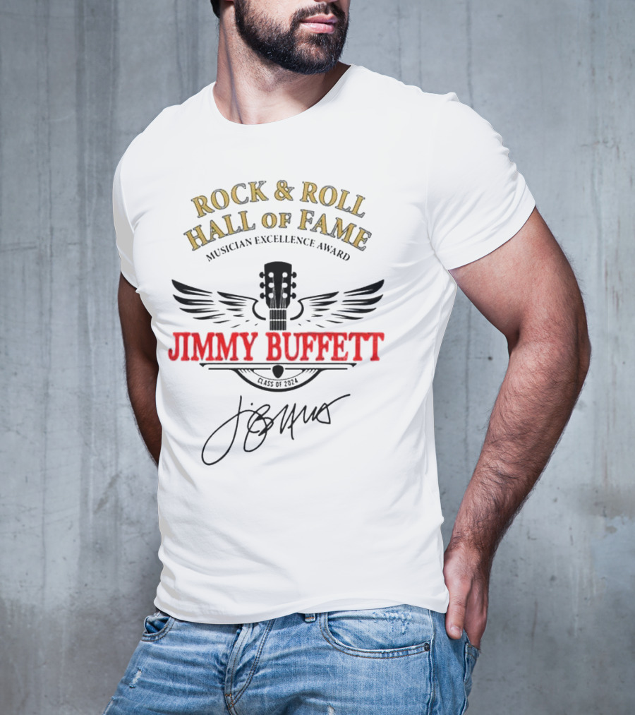 Rock And Roll Hall Of Fame Musician Excellence Award Jimmy Buffett Class Of T-Shirt