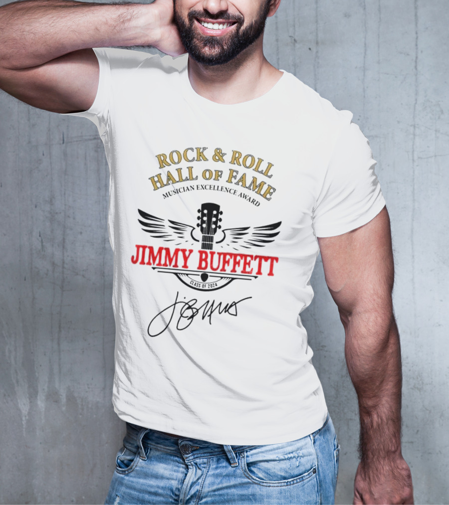 Rock And Roll Hall Of Fame Musician Excellence Award Jimmy Buffett Class Of T-Shirt