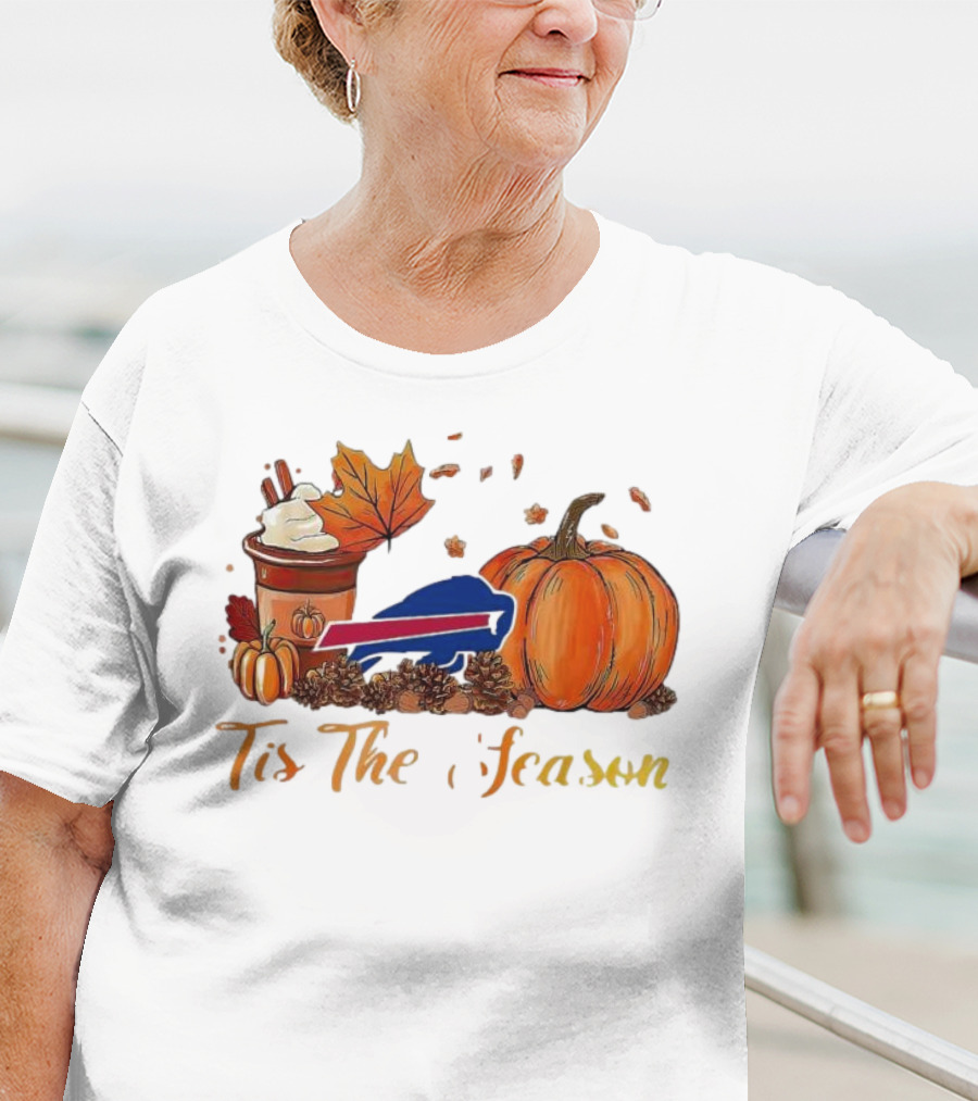 Buffalo Bills Tis The Season Pumpkin Latte Autumn Football T-Shirt