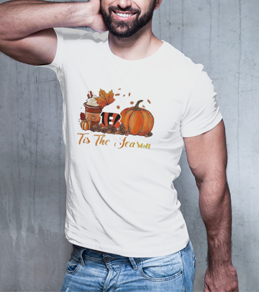 Cincinnati Bengals Tis The Season Pumpkin Latte Autumn T-Shirt