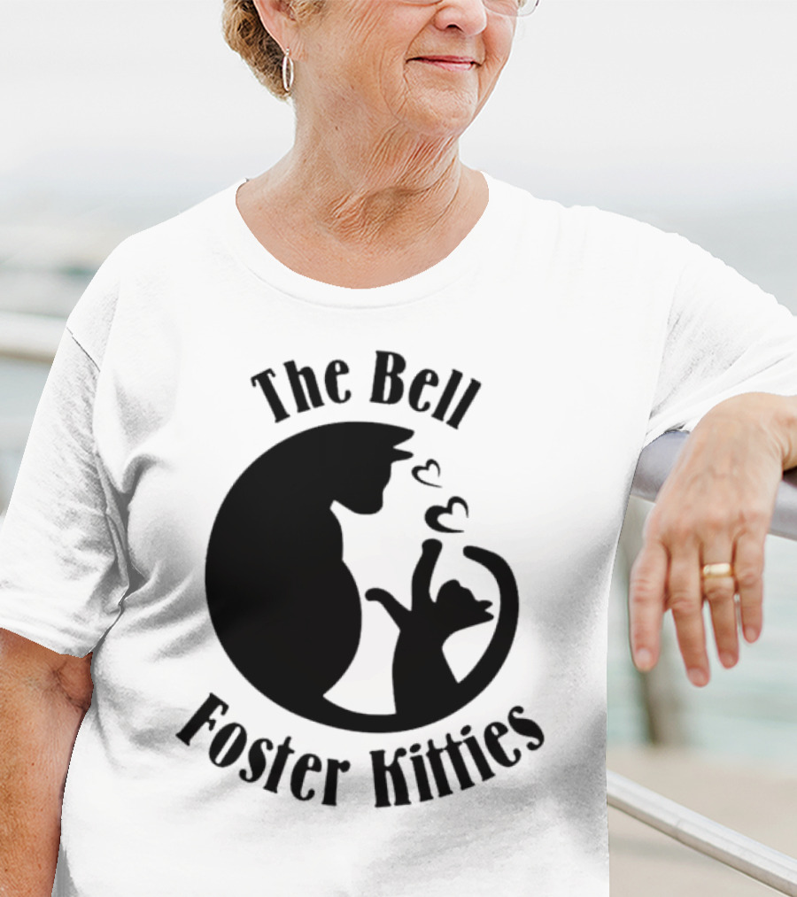 The Bell Foster Kitties Cat Silhouette With Hearts T-Shirt