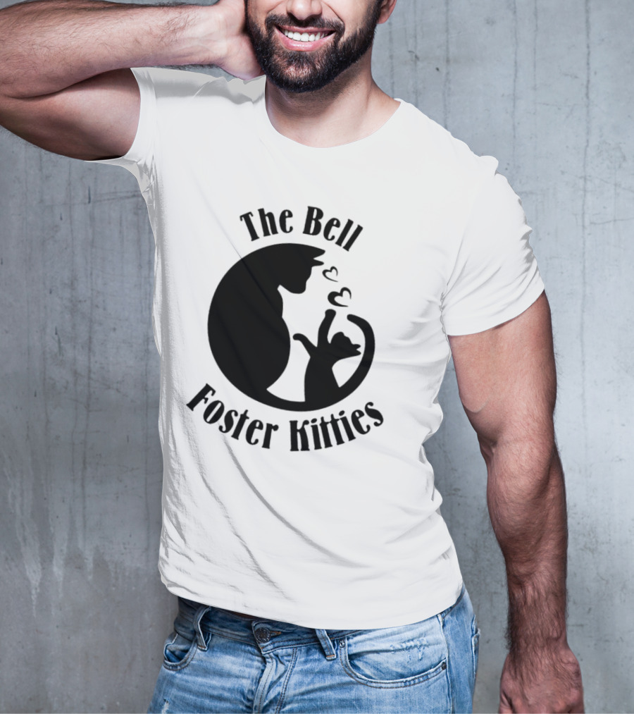 The Bell Foster Kitties Cat Silhouette With Hearts T-Shirt