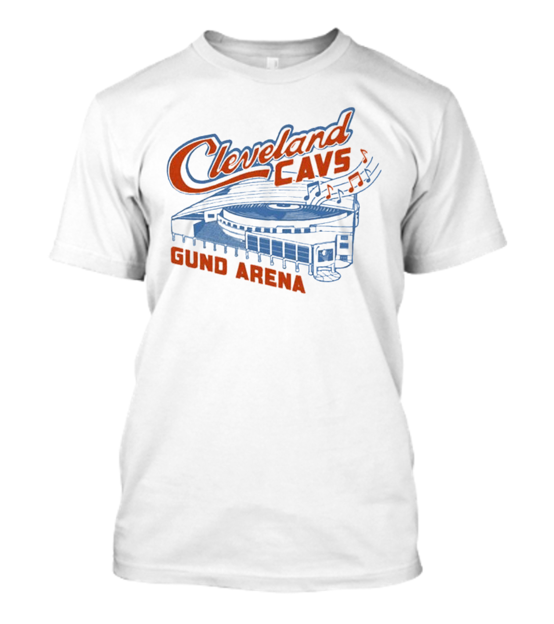 Cleveland Cavs Gund Arena Retro Music Note T-Shirt