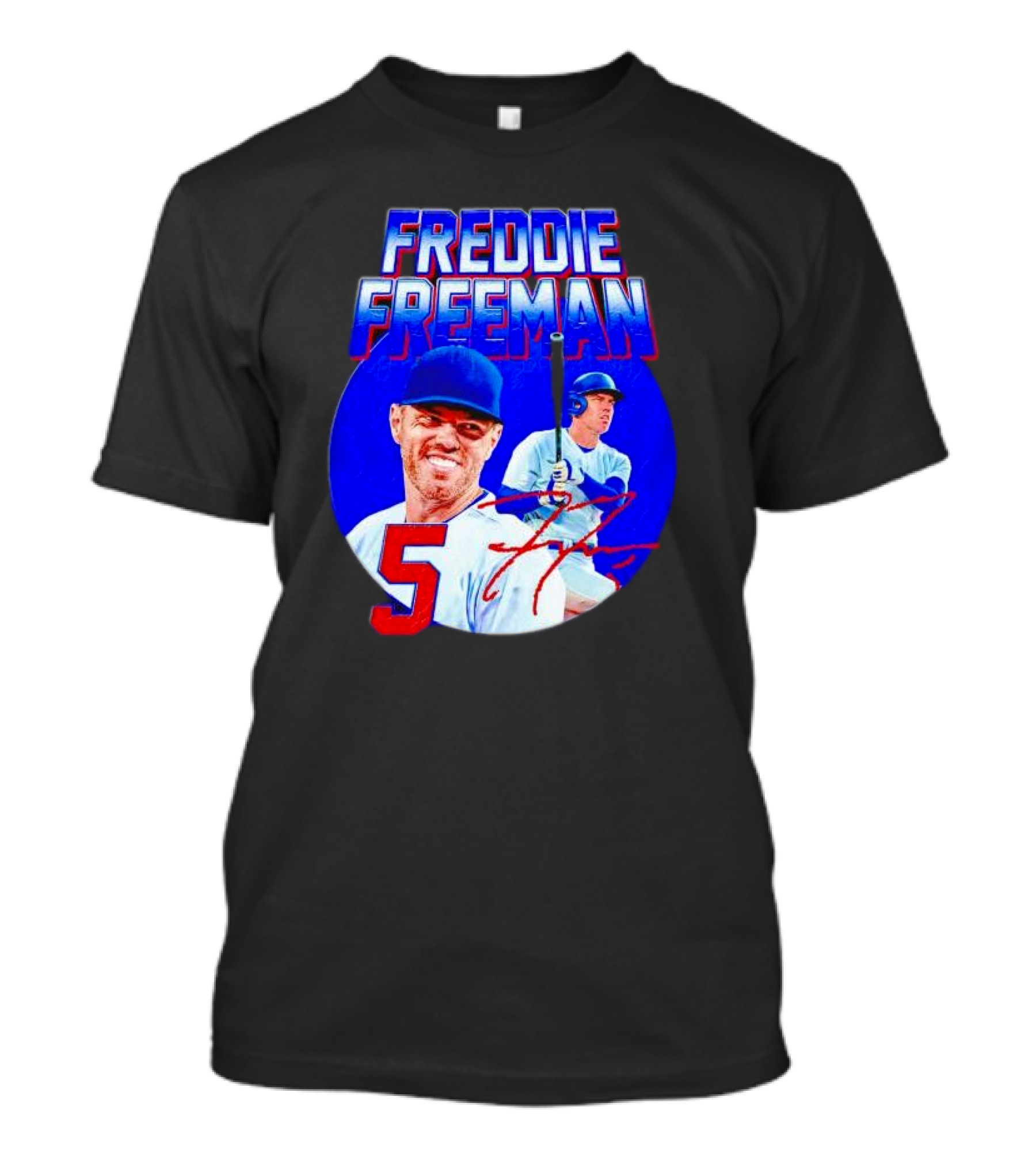 Freddie Freeman Los Angeles Dodgers 5 Signature Baseball T-Shirt