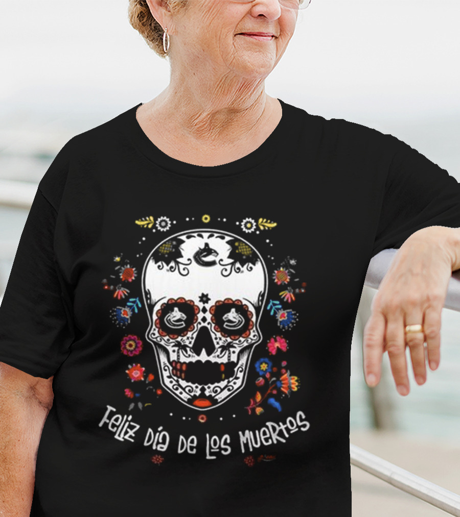 Vancouver Canucks Feliz Dia De Los Muertos T-Shirt