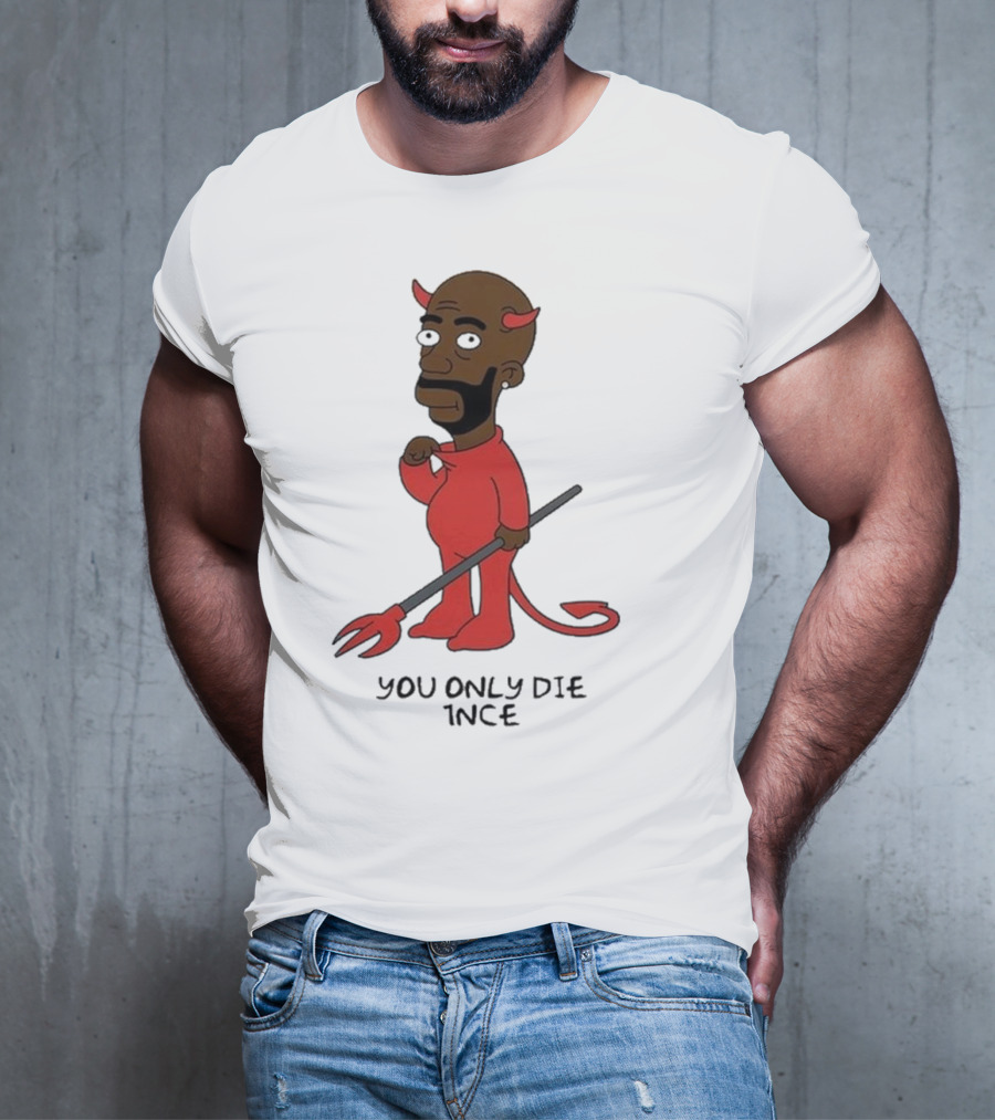 Freddie Gibbs Gibbsons You Only Die 1Nce Devil Cartoon Character T-Shirt