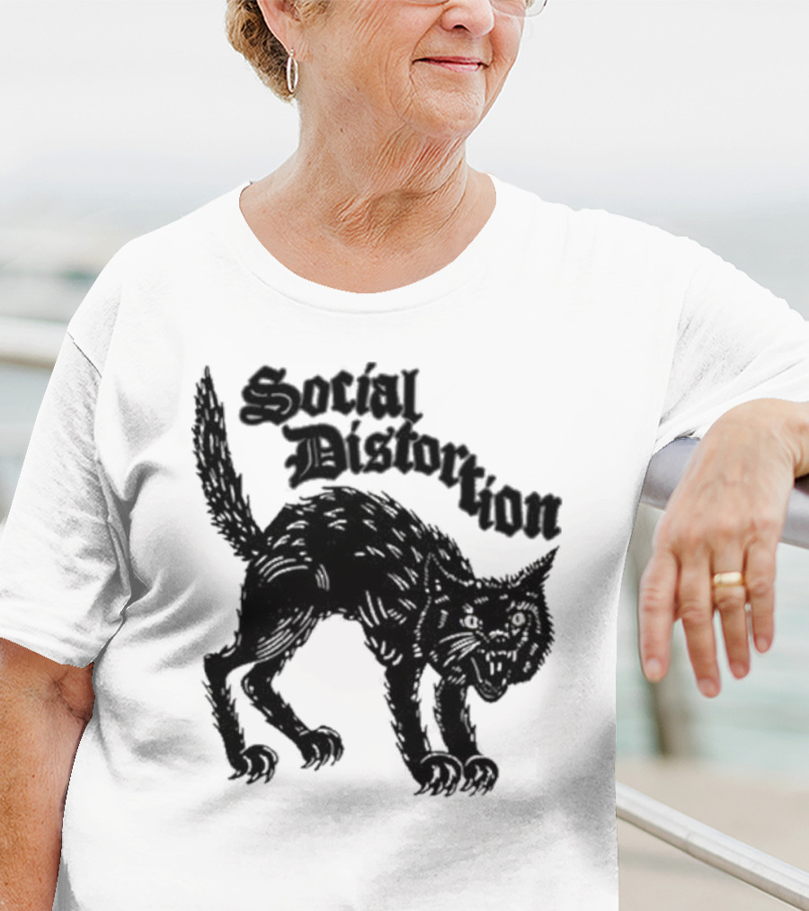 Social Distortion Black Kat Meow T-Shirt