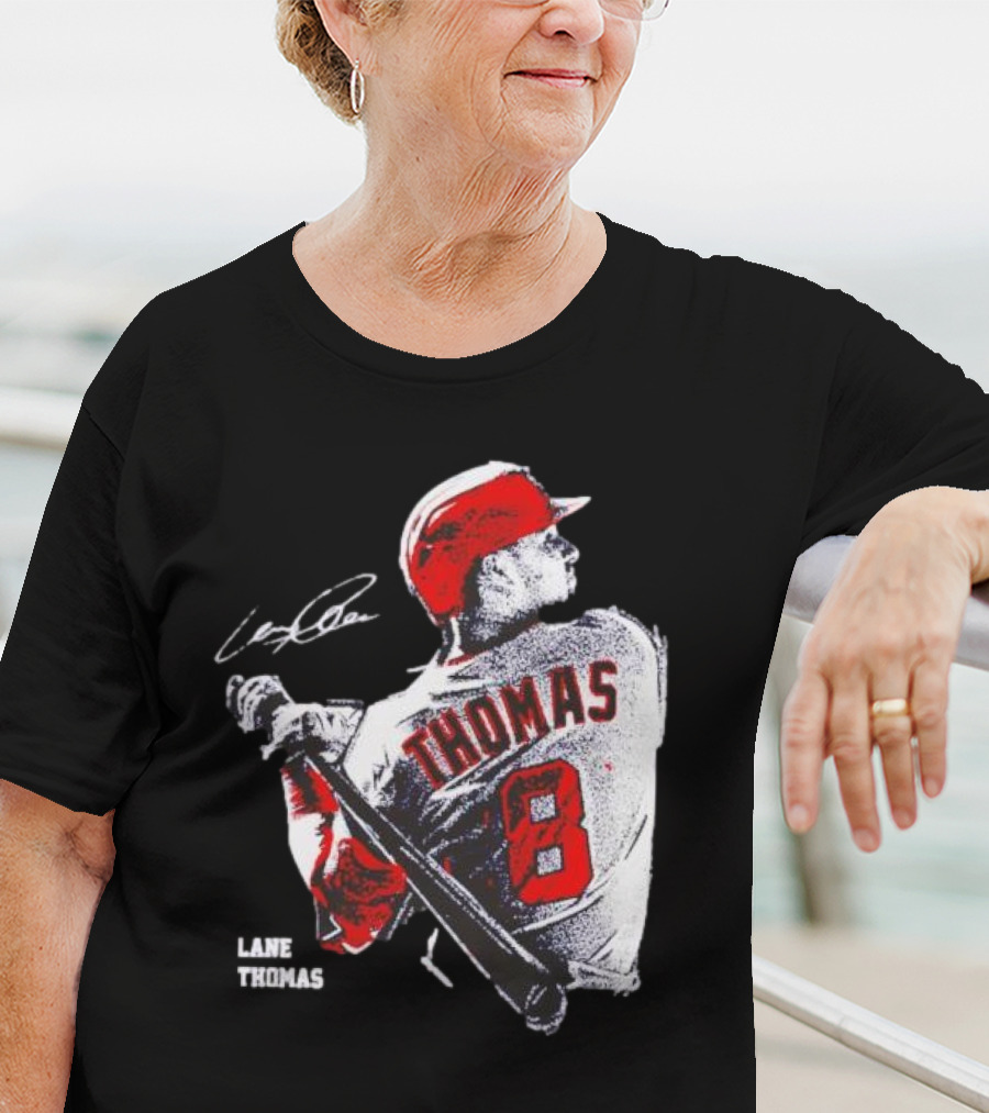 Lane Thomas Cleveland Guardians Baseball Jersey Signature Design 8 T-Shirt