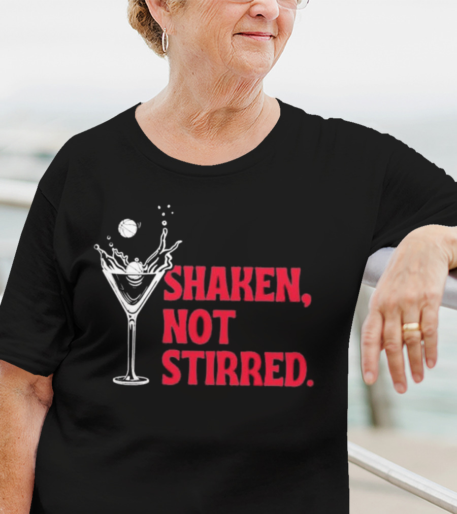 Rutgers Scarlet Knights Shaken Not Stirred Martini Basketball T-Shirt