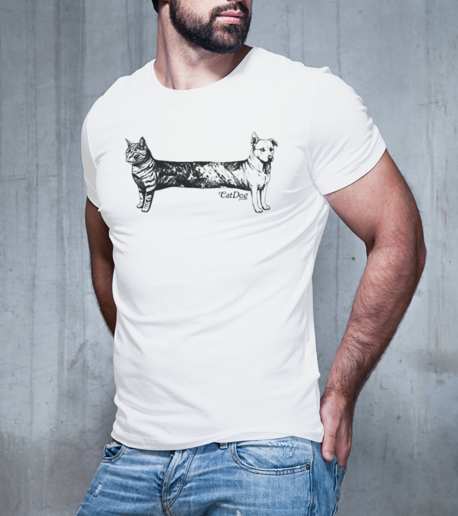 Cat Dog Hybrid Design Catdog T-Shirt