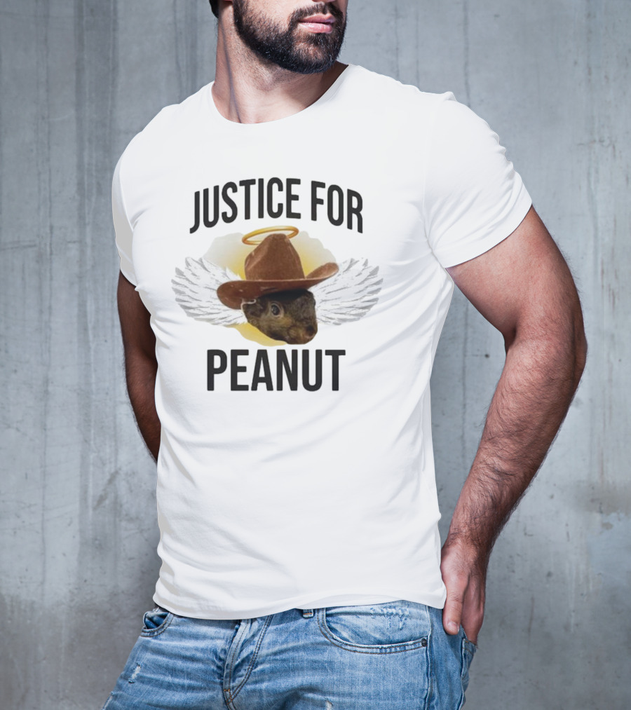 Justice For Peanut Angel Cowboy Wings T-Shirt