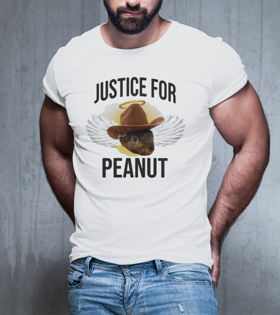 Justice For Peanut Angel Cowboy Wings T-Shirt