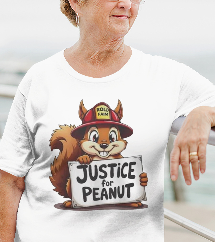 Justice For Peanut Rold FaIm Squirrel Lover T-Shirt