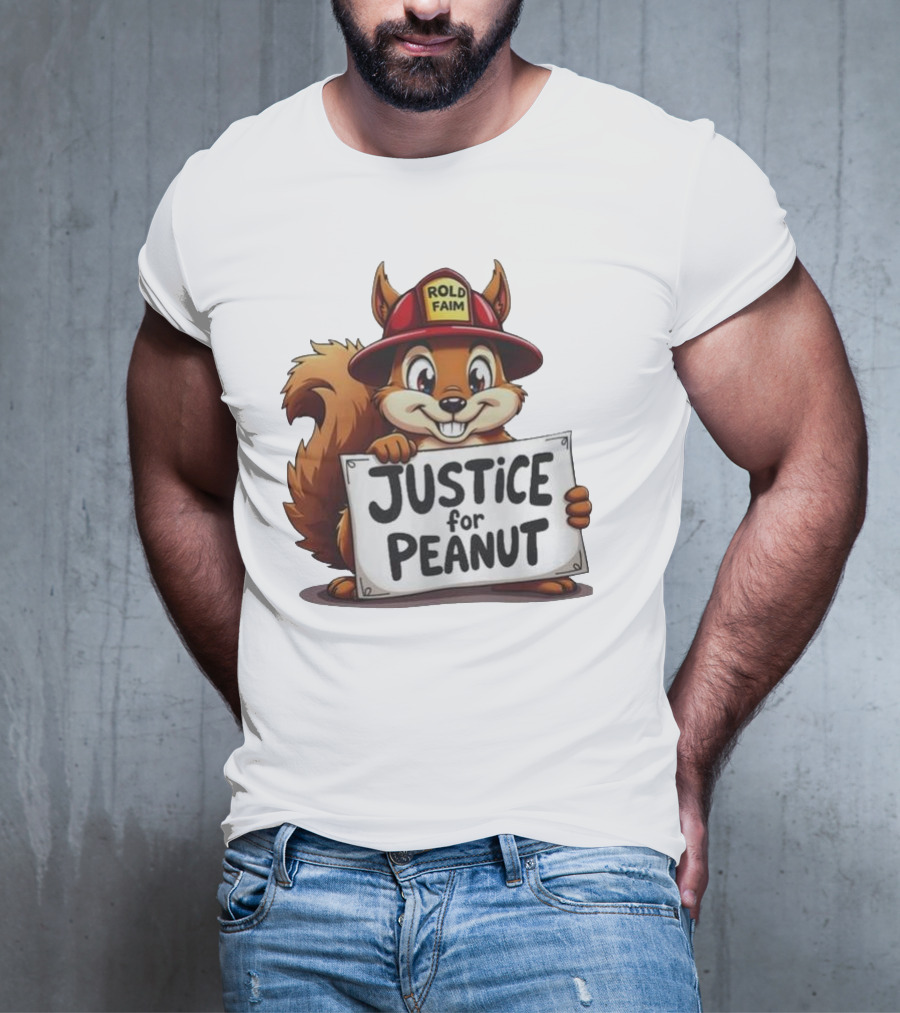 Justice For Peanut Rold FaIm Squirrel Lover T-Shirt