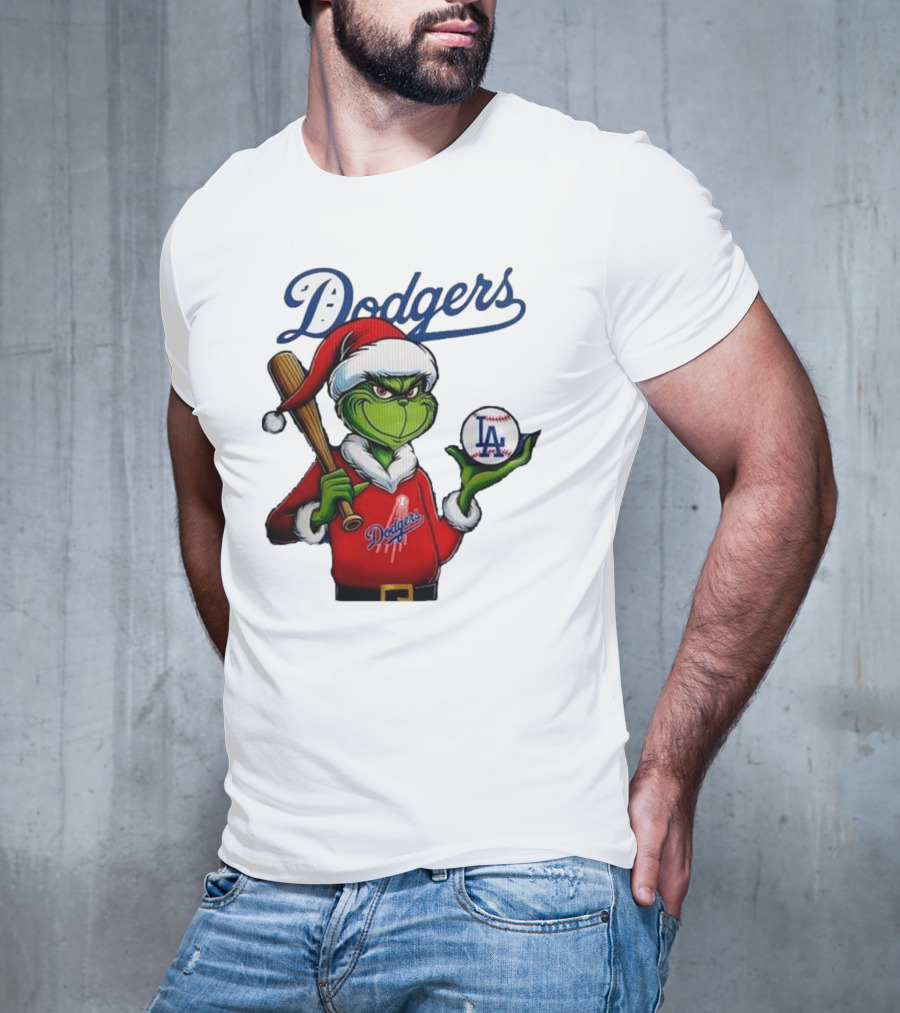 Dodgers MLB Los Angeles The Grinch Grinchmas Christmas T-Shirt