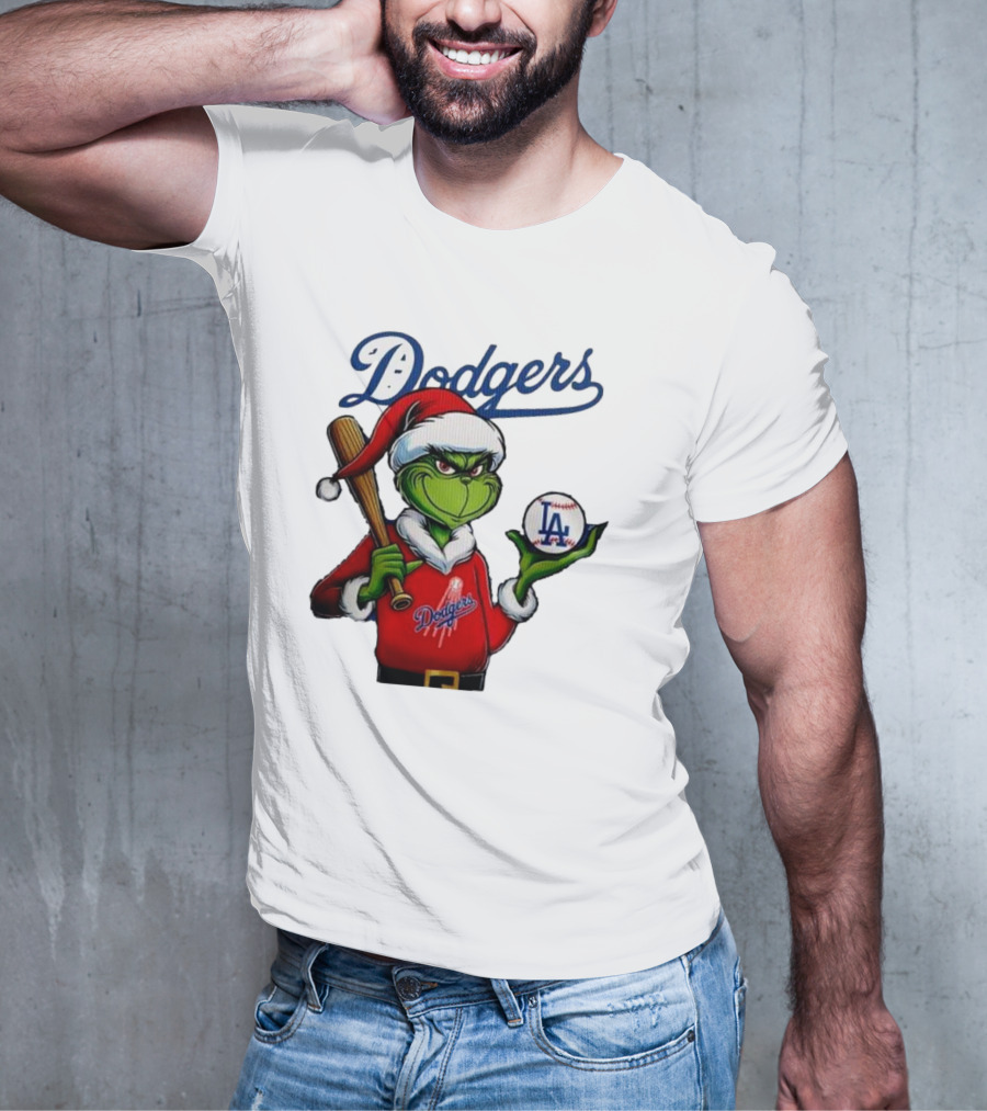 Dodgers MLB Los Angeles The Grinch Grinchmas Christmas T-Shirt