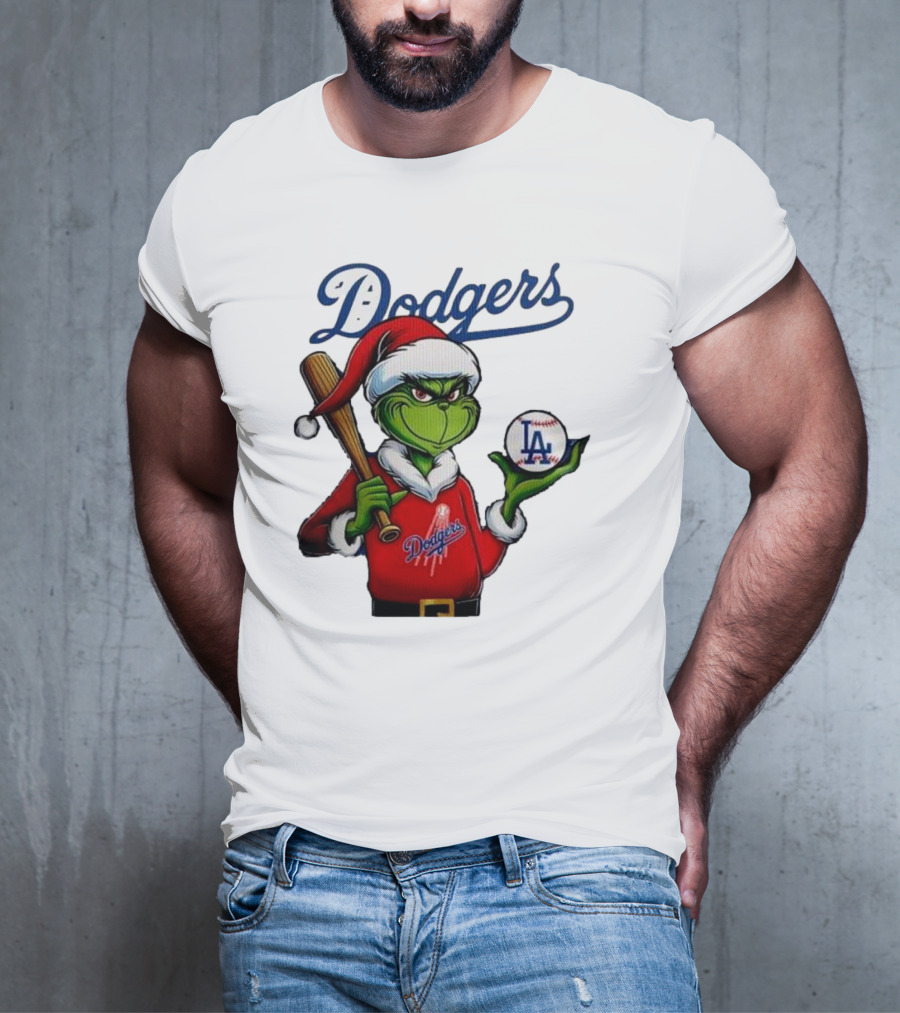 Dodgers MLB Los Angeles The Grinch Grinchmas Christmas T-Shirt