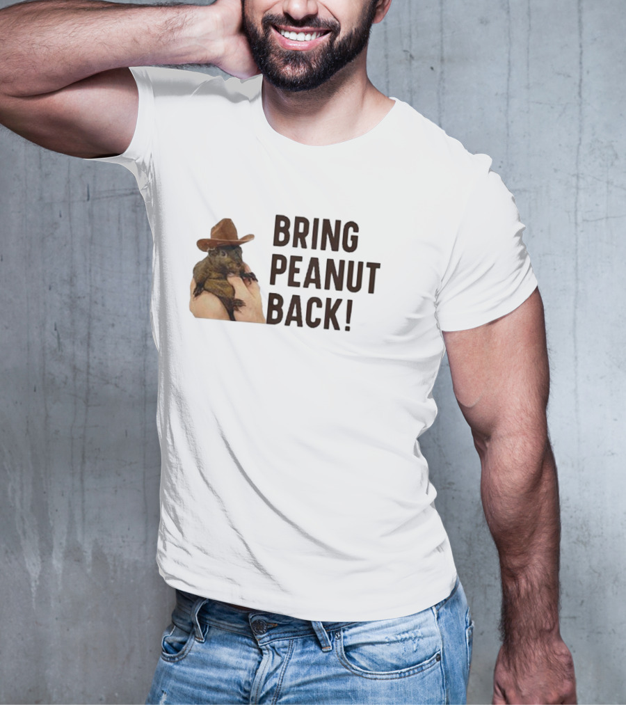 Bring Peanut The Squirrel Back Cowboy Hat Image T-Shirt