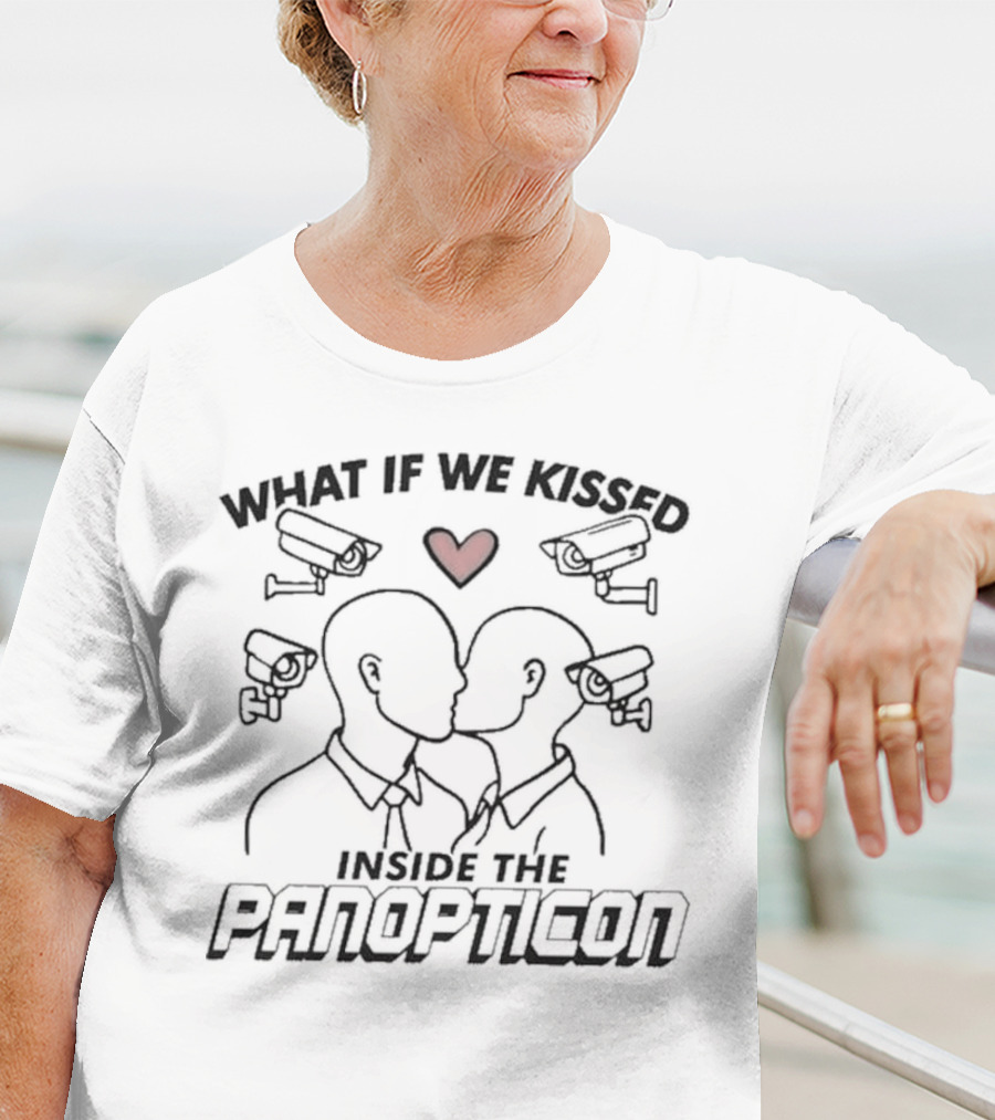 WHAT IF WE KISSED INSIDE THE PANOPTICON WITH HEART AND CAMERAS T-Shirt