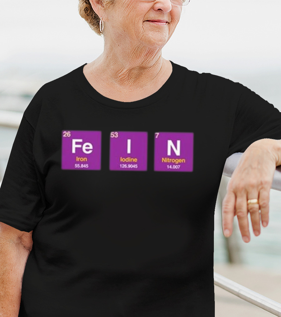 Ahh Tees Fe Iodine Nitrogen Elements Chemistry T-Shirt