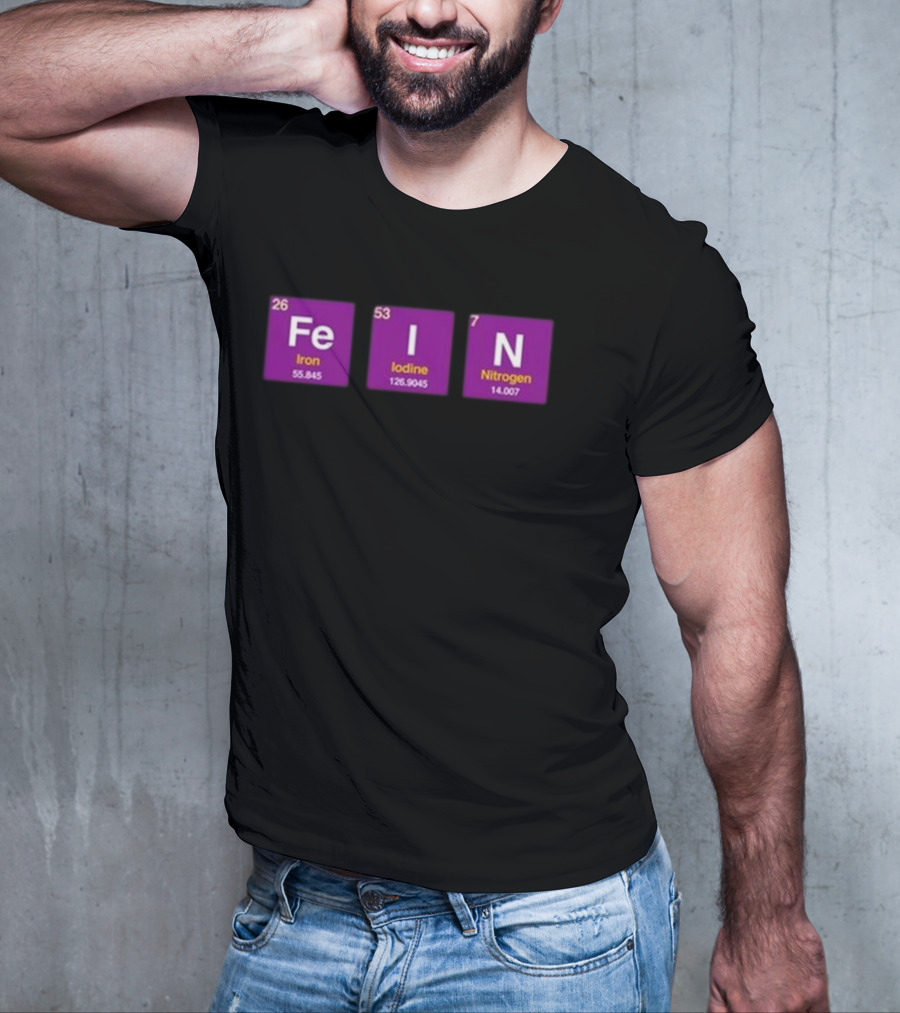 Ahh Tees Fe Iodine Nitrogen Elements Chemistry T-Shirt
