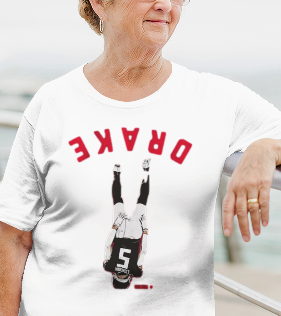 Drake London Upside Down Jersey Number Five T-Shirt