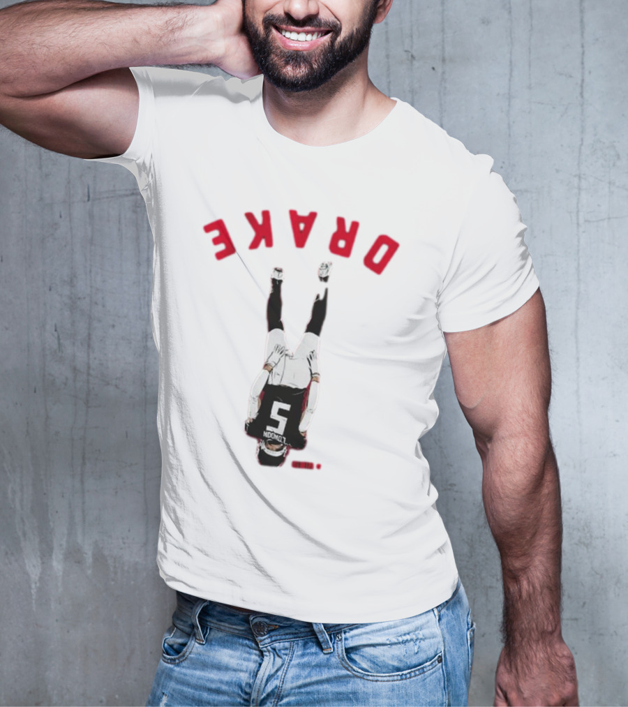 Drake London Upside Down Jersey Number Five T-Shirt